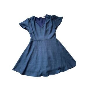 Altar'd State dress, size Large, Blue, V neck mini dress